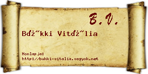 Bükki Vitália névjegykártya